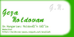 geza moldovan business card